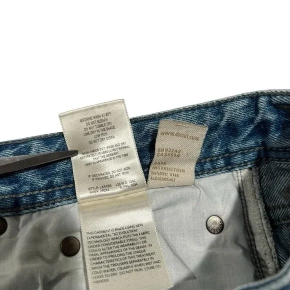 Diesel Men's Light Blue Slim Straight Jeans - Picture 15 of 16